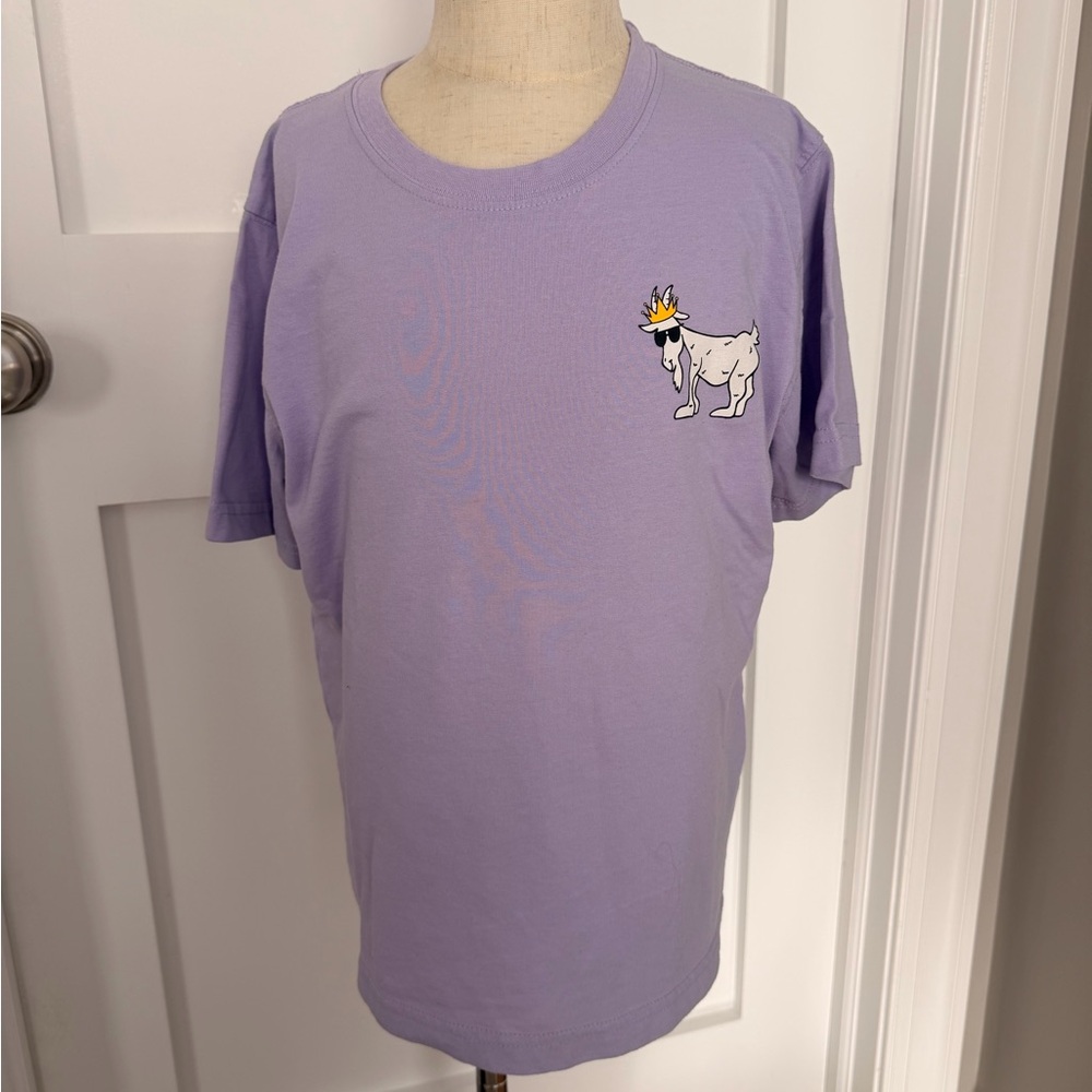 GOAT USA Purple Kids T-Shirt with Crowned Dog Design